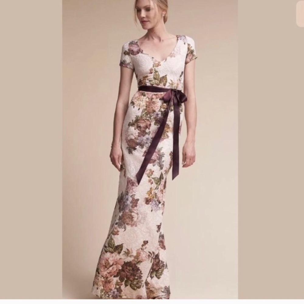 Anthro BHLDN Adrianna Papell Claret maxi dress